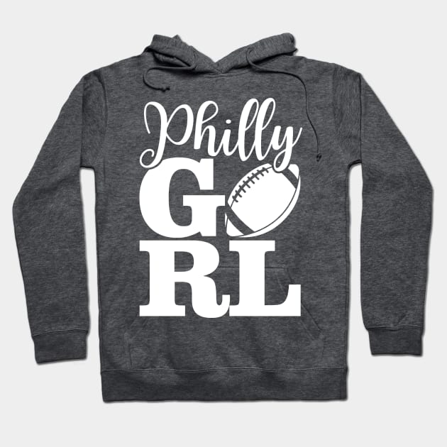 Philly Girl Philadelphia Football Home Town Pride Philly Jawn Hoodie by grendelfly73